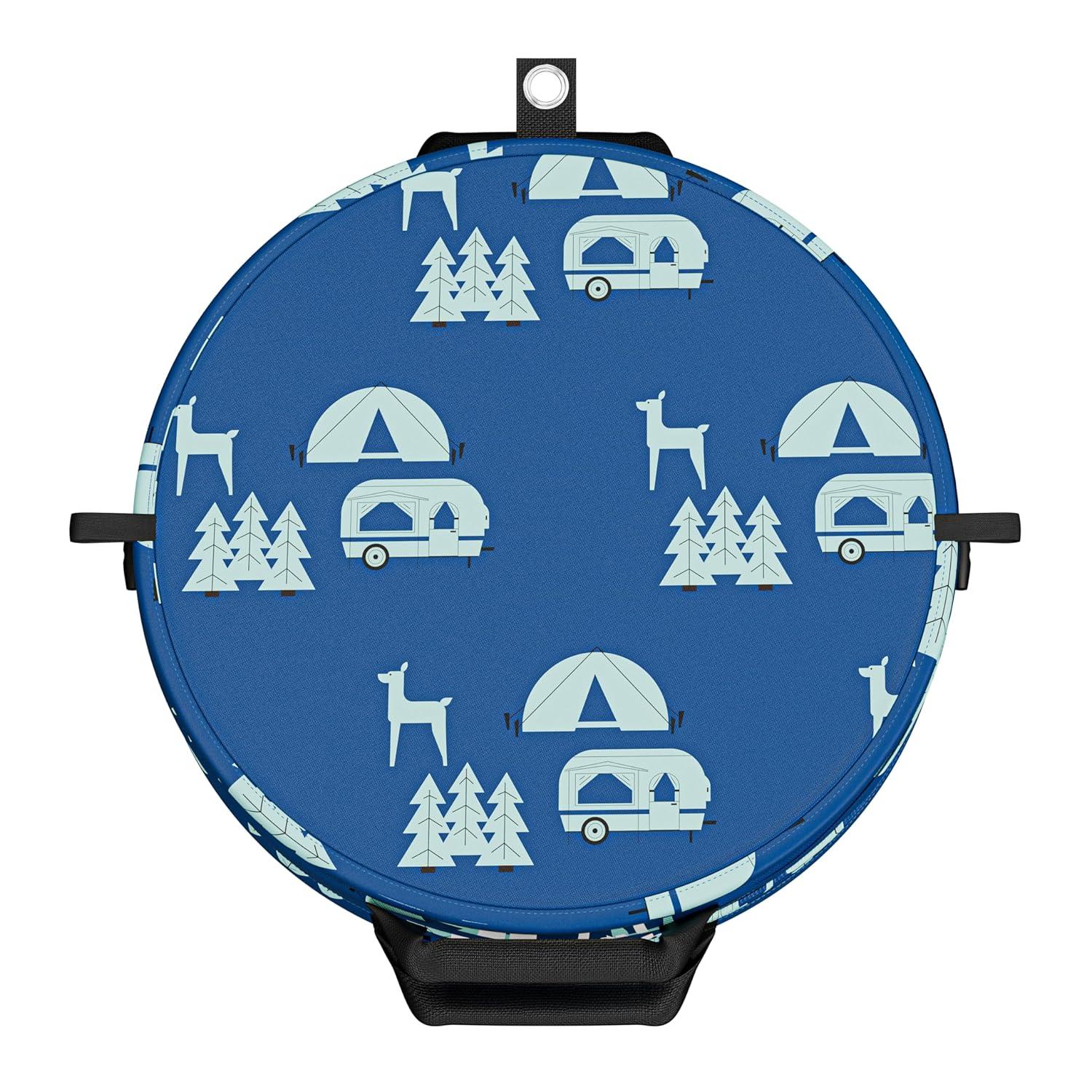 30 Gallon Collapsible Pop-Up Recycling Can for RV's, Camping, Recycling, Yard Waste, Leaf Bag, Children Toy Bin (Recycling Can)