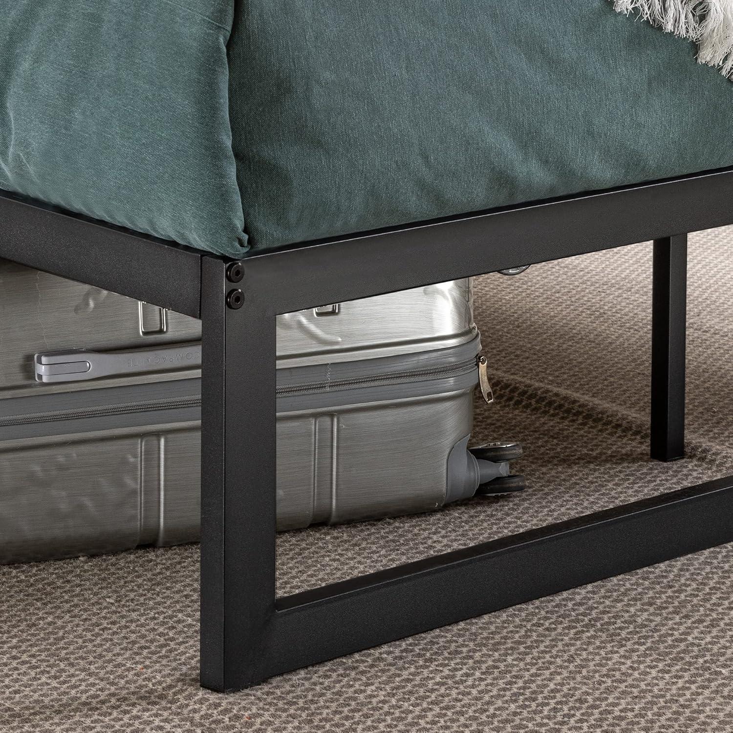 Abel 14" Metal Platform Bed Frame Black - Zinus