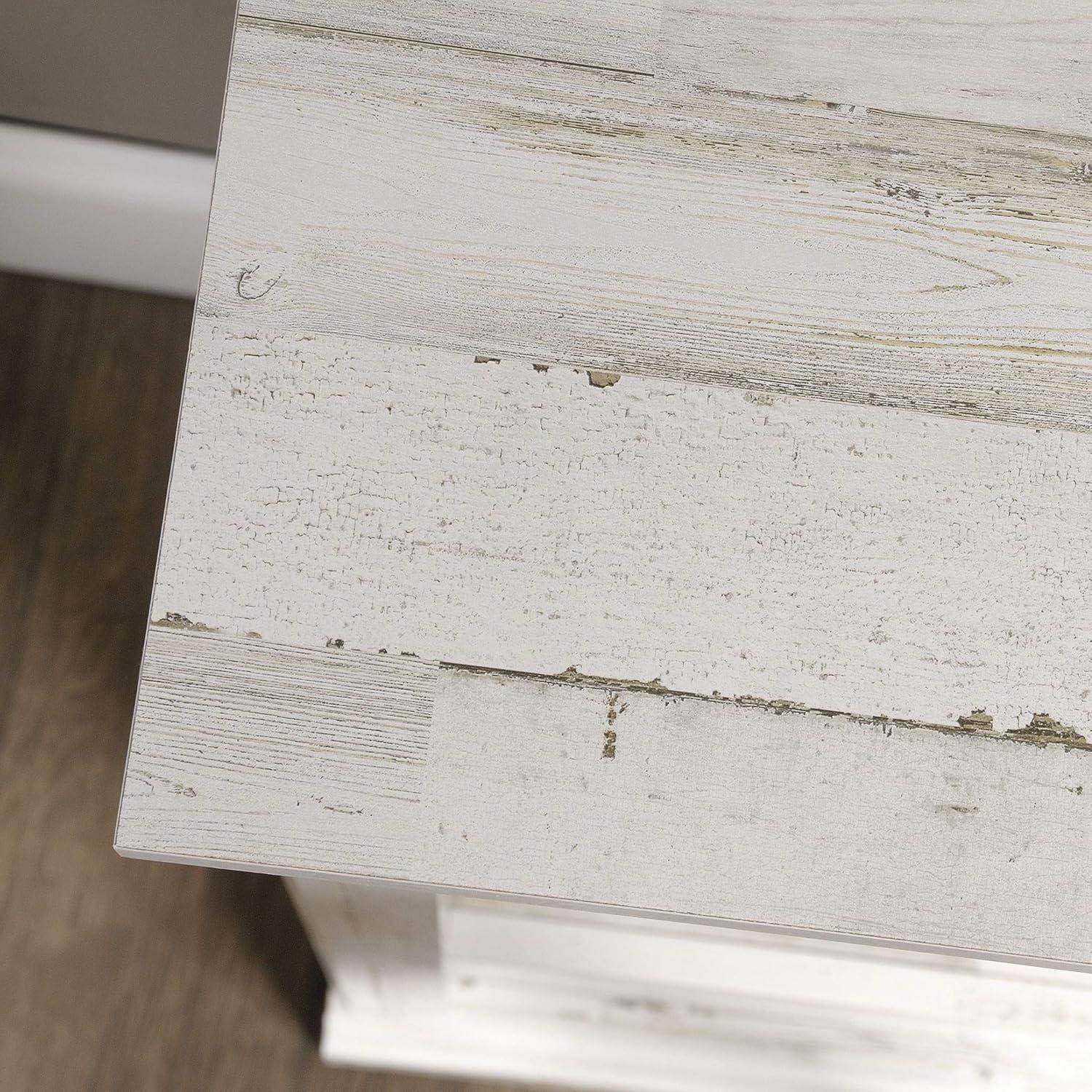 44" 3 Shelf Bookcase White - Sauder: Farmhouse Style, Smooth Laminate Finish, MDF Construction