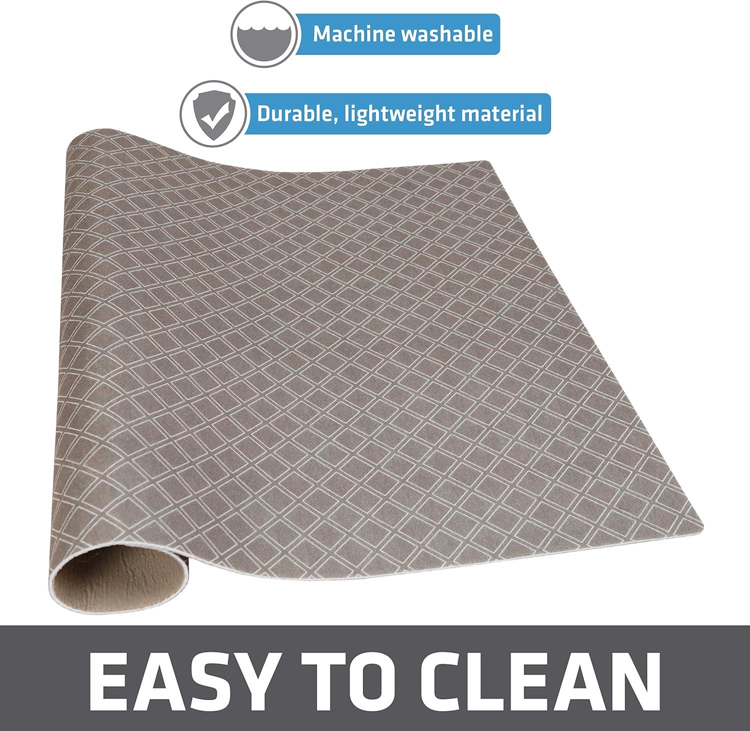 Taupe Low-Profile Super Absorbent Dish Drying Mat