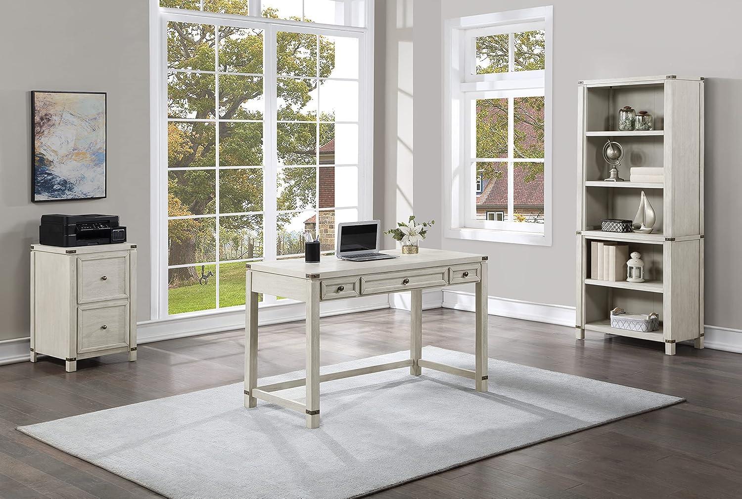 Baton Rouge Home Office Writing Desk in Champagne White Oak Finish