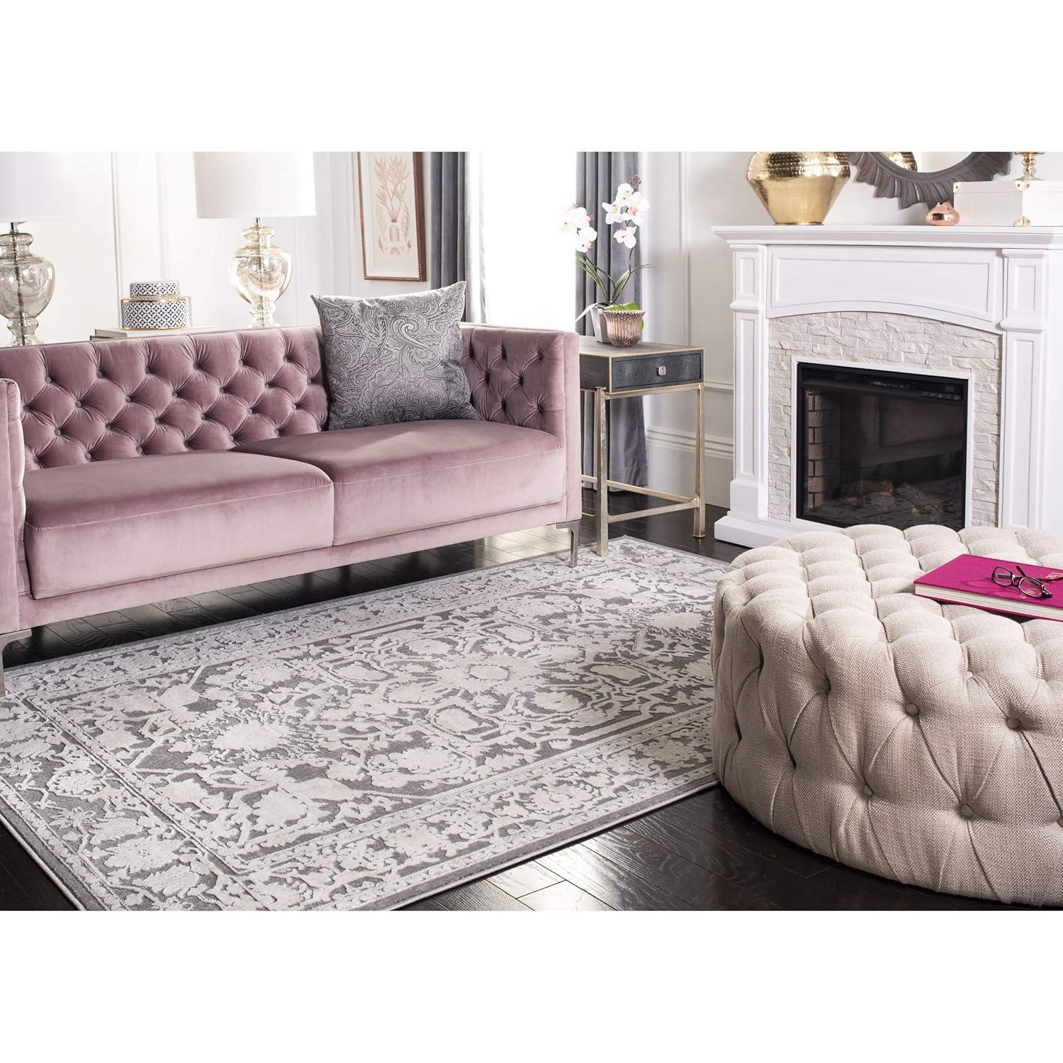 Reflection RFT665 Power Loomed Indoor Accent Rug - Dark Grey/Cream - 3'x5' - Safavieh.