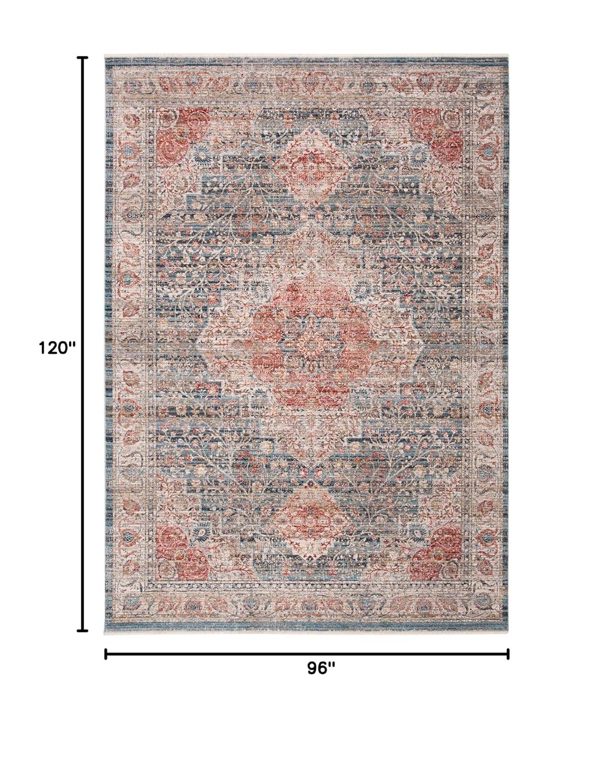 Kenitra KRA672 Power Loomed Area Rug - Blue/Ivory - 8'x10' - Safavieh.
