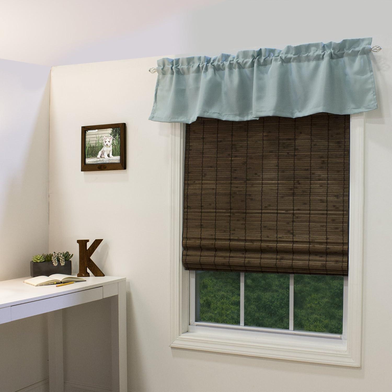 Radiance Brooklyn 30-in Cordless Cocoa Bamboo Roman Shade