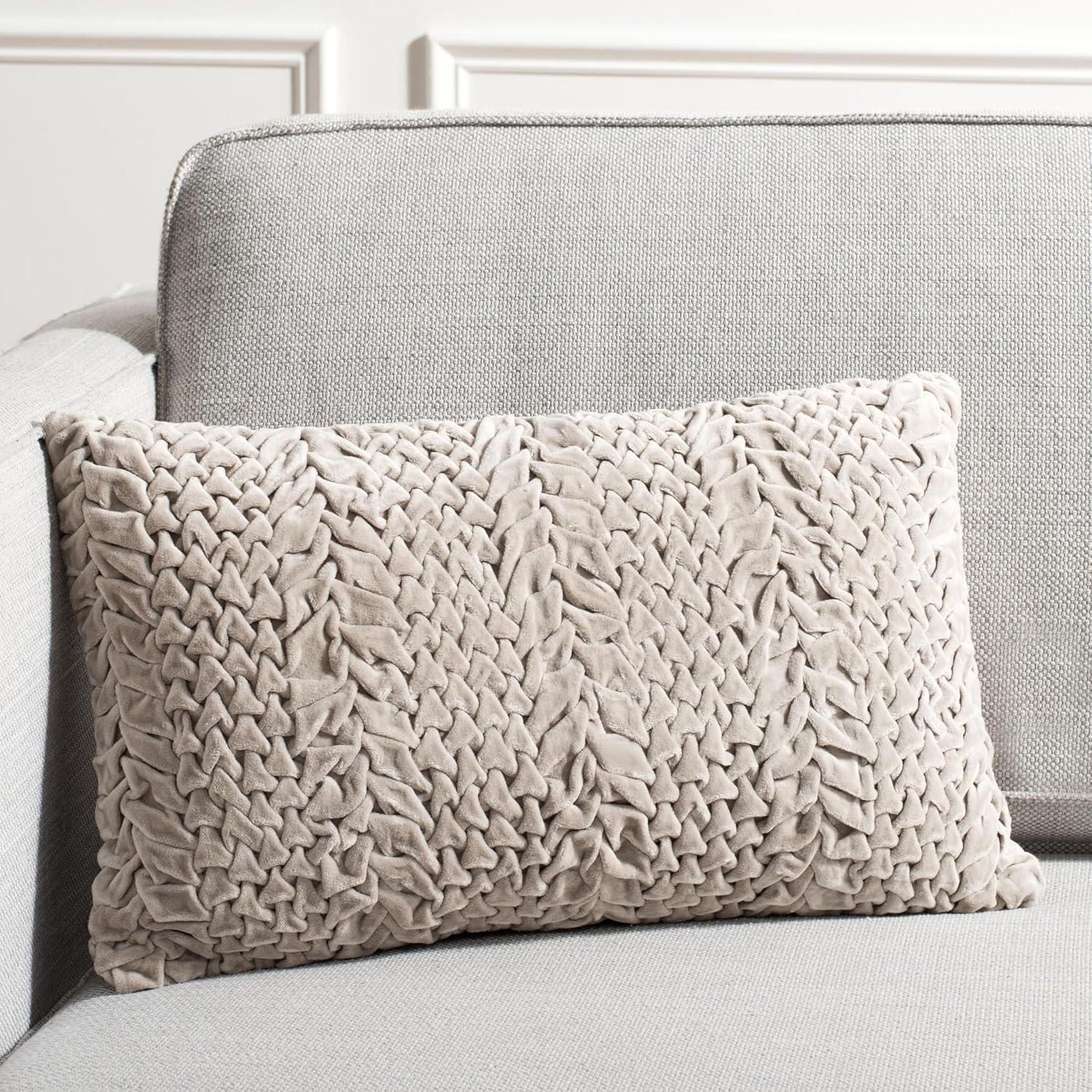 Barlett Pillow - Light Grey - 12"X20" - Safavieh