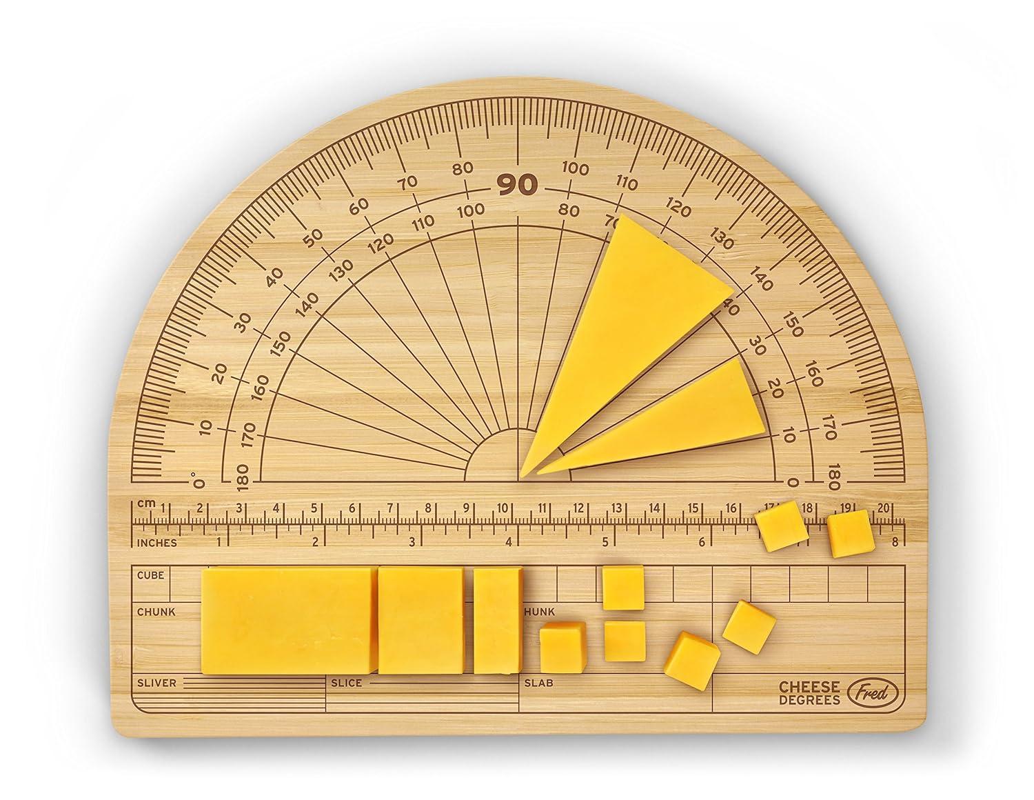 Medium Bamboo Rectangular Cheese Cutting Board with Measurements