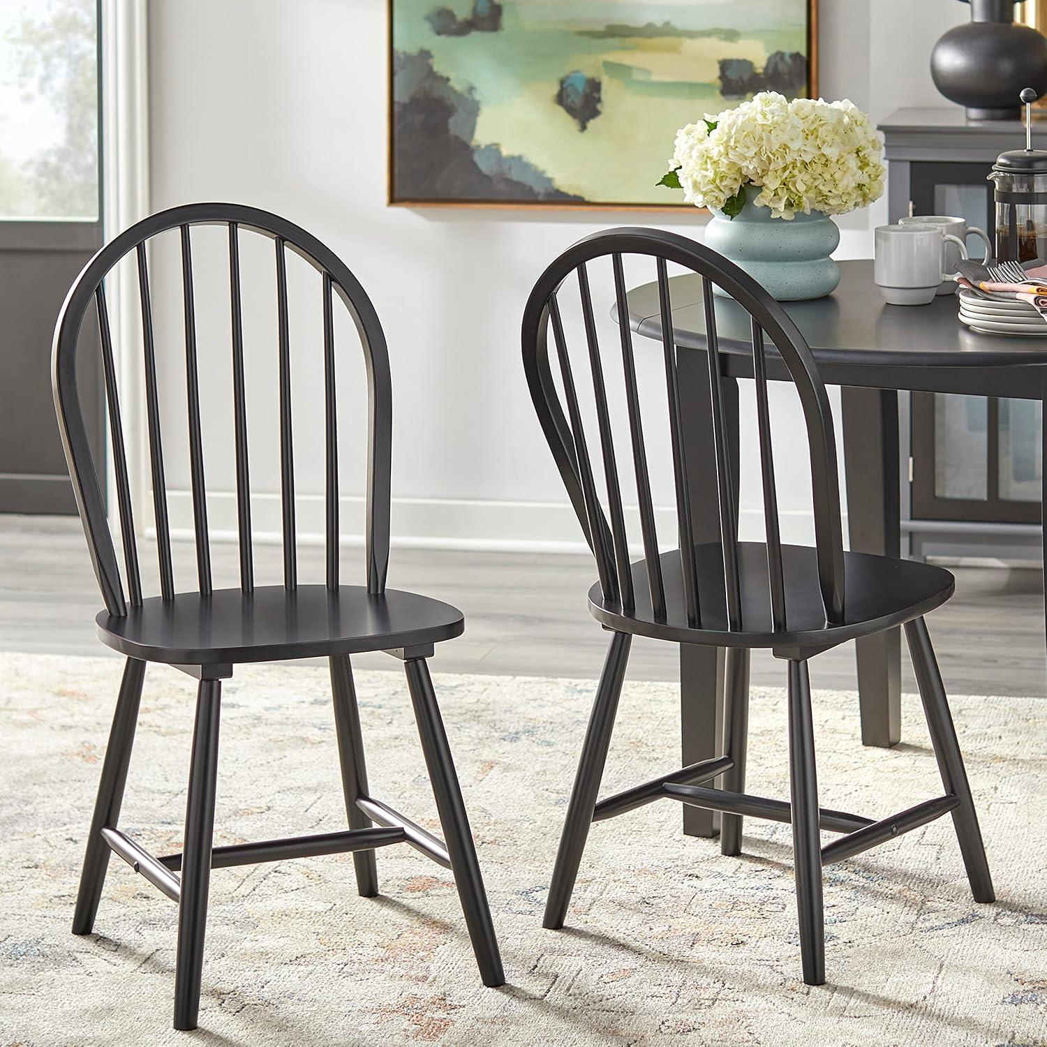 Simple Living  Franklin Solid Wood Spindle Dining Chair (Set of 2) Red