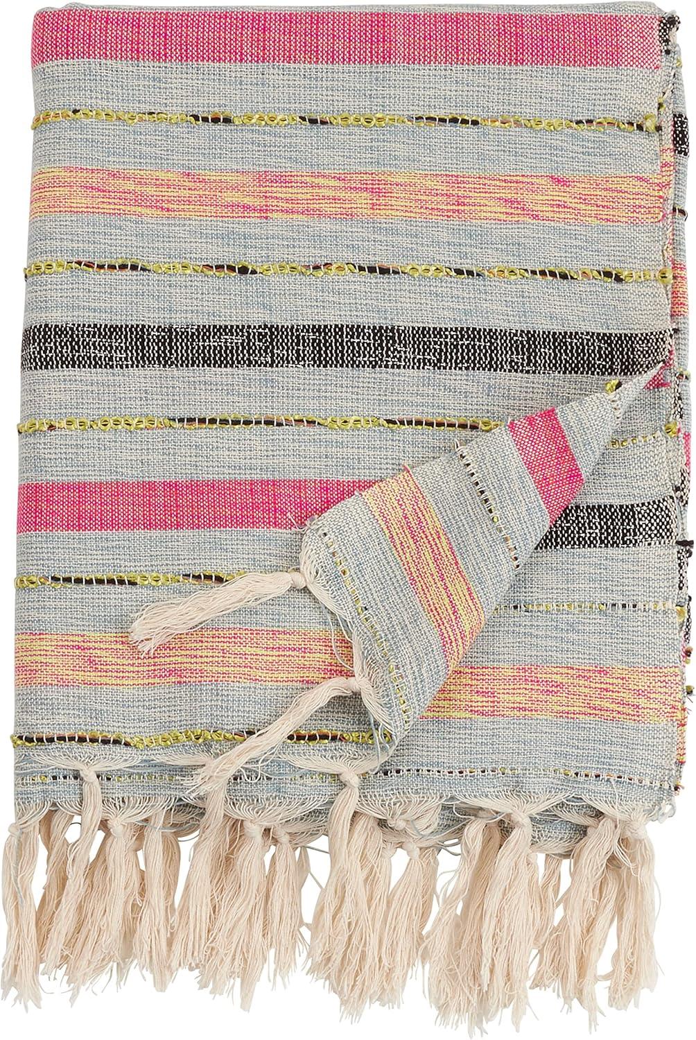 Saro Sevan Collection Hand Woven Throw Blanket