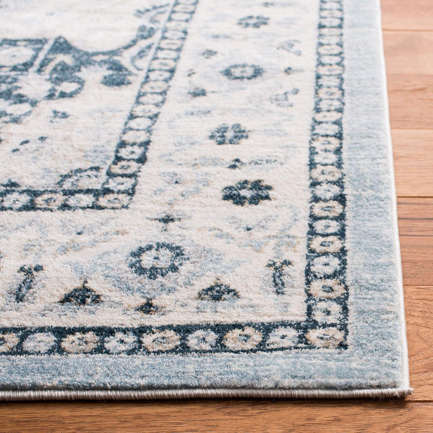 Isabella ISA936 Power Loomed Area Rug - Light Blue/Cream - 8'x10' - Safavieh