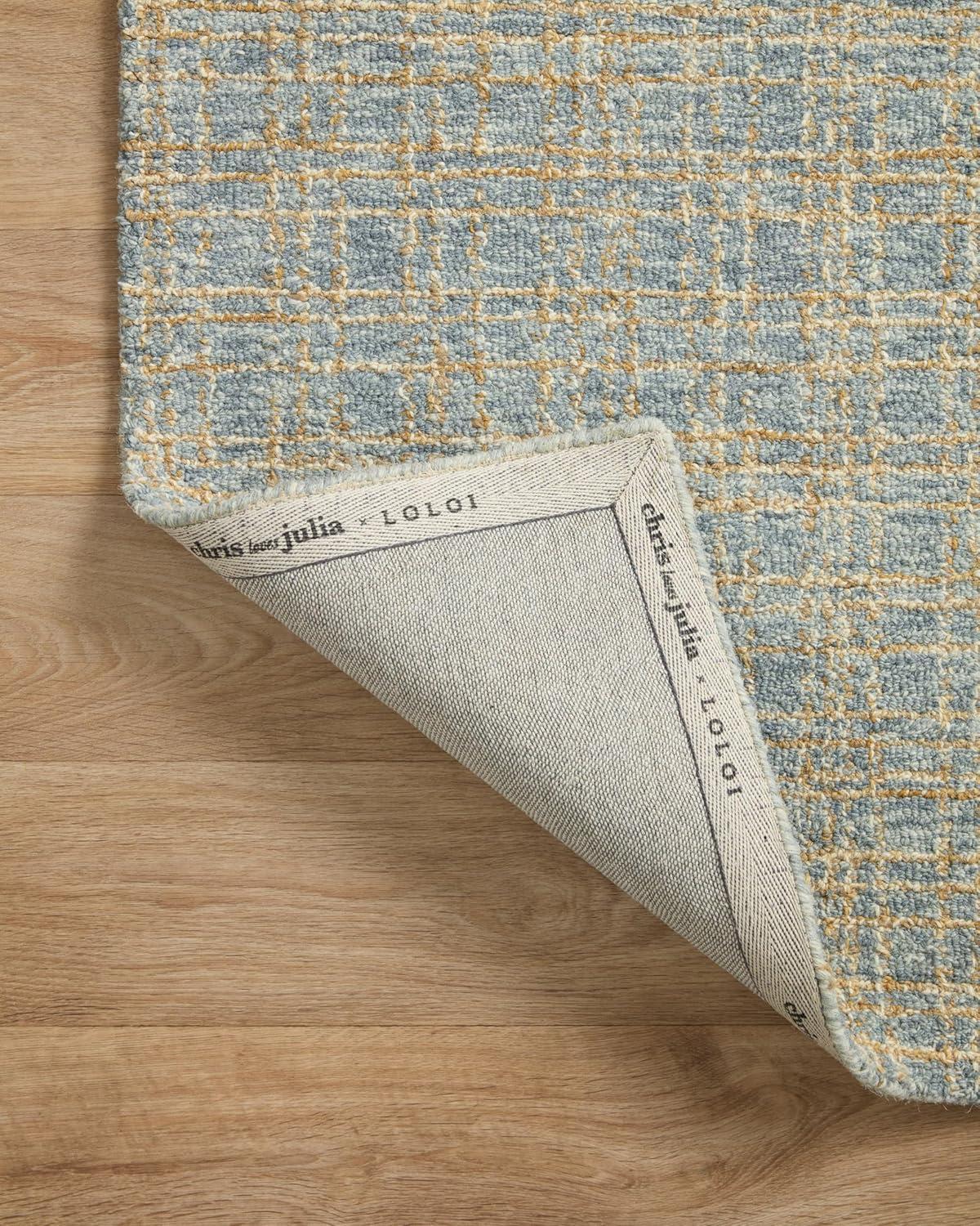 Polly I Hand-Tufted Wool Rug by Chris Loves Julia x Loloi - Blue and Sand / 2' x 5'