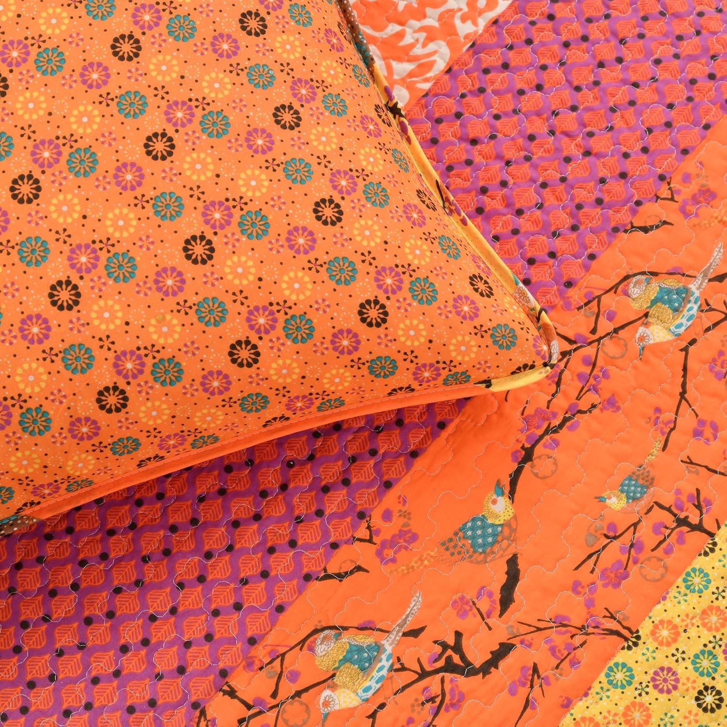 Lush Decor Royal Empire Cotton Reversible 3 Piece Quilt Set
