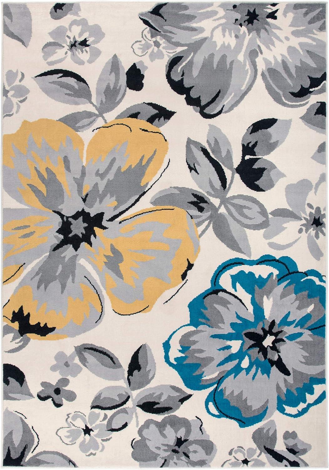 World Rug Gallery Modern Floral Desing Area Rug