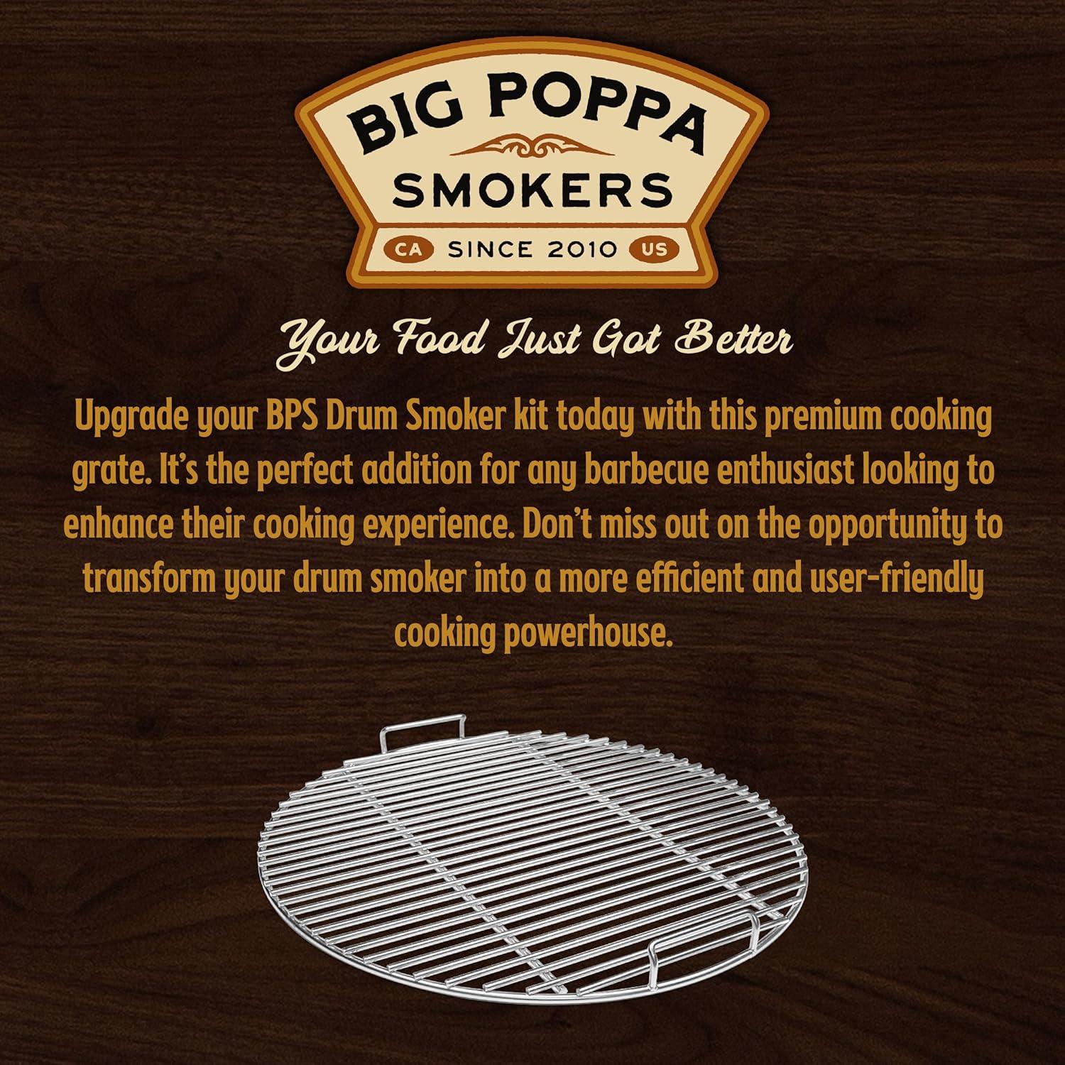 Beefy Stainless Steel Round Grill Grate for 55 Gallon Drum