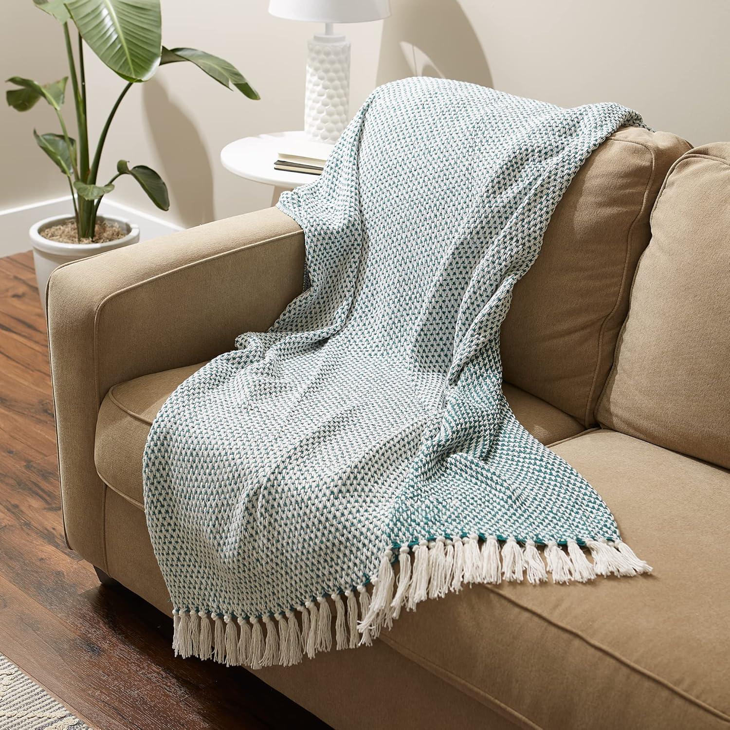 Design Imports Hand Woven Throw Blanket