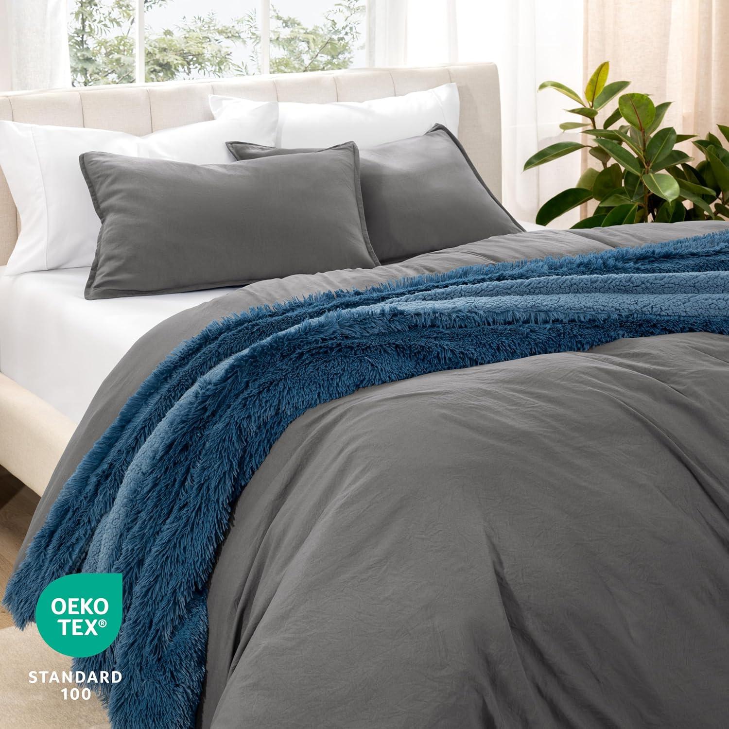 Bare Home Washed Microfiber Duvet Cover Set