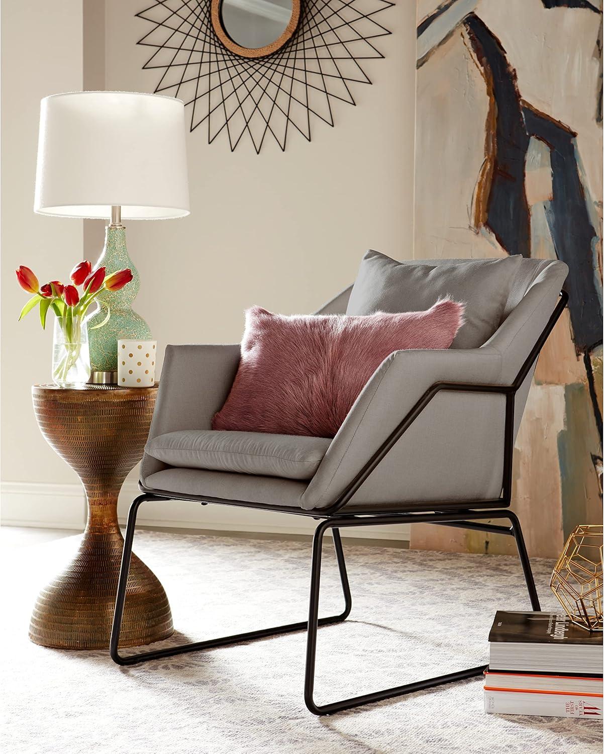 Odile Metal Frame Accent Chair - Adore Décor