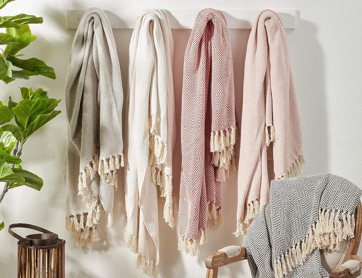 Saro Sevan Collection Hand Woven Throw Blanket
