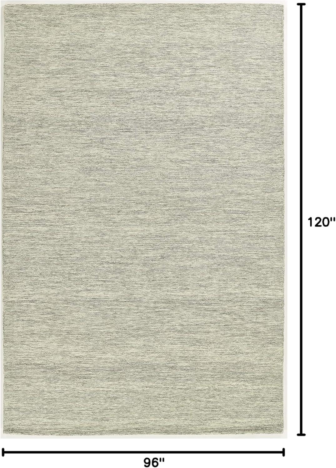 Momeni  James Hand-tufted Wool Area Rug Light Grey 8' X 10' 8' x 10' Accent, Indoor, Handmade Living Room, Bedroom, Dining Room Rectangle