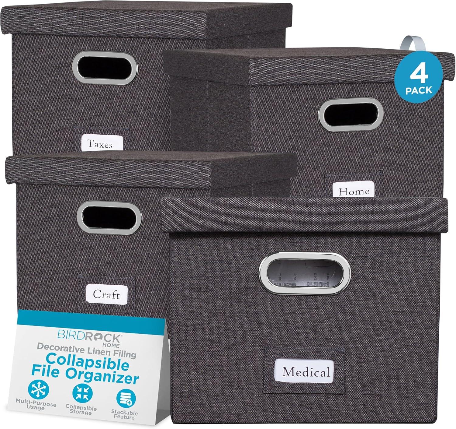 BirdRock Home Internet's Best Collapsible File Storage Fabric Box