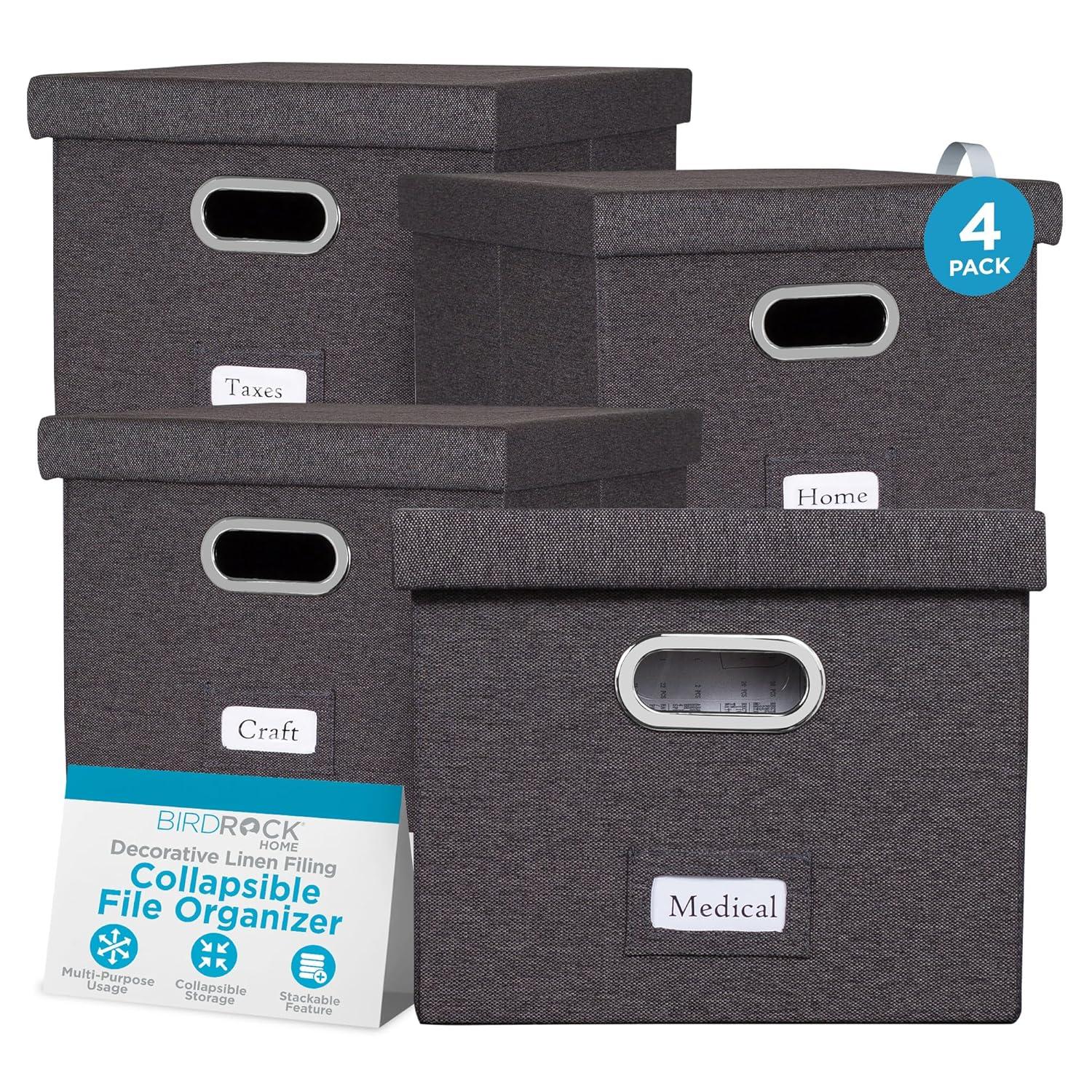 BirdRock Home Internet's Best Collapsible File Storage Fabric Box