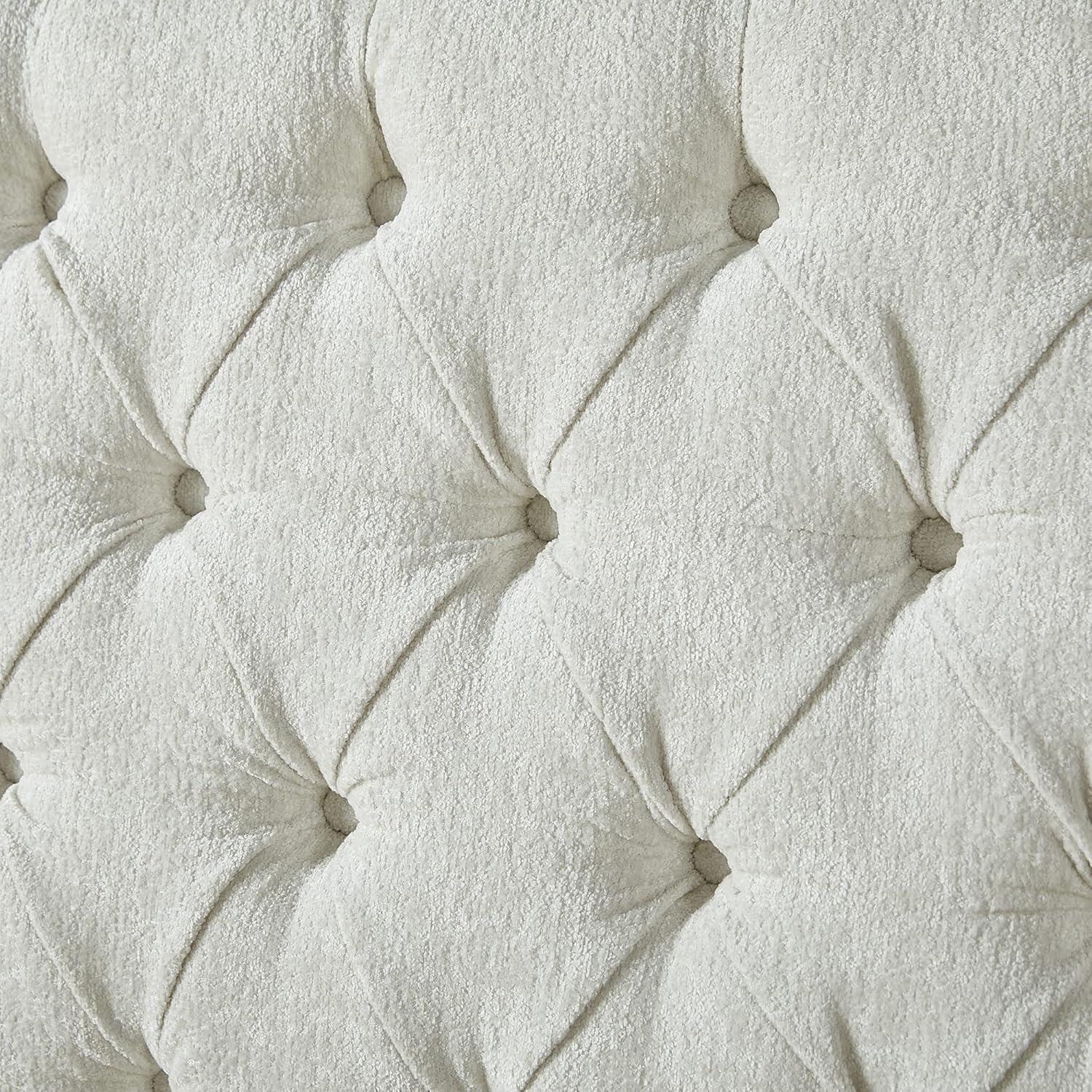 Dulane Chenille Upholstered Sleigh Bed with Scroll Wingback Headboard