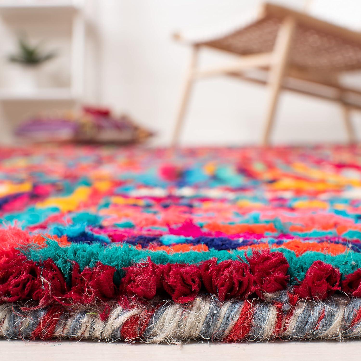 Nantucket NAN318 Hand Tufted Indoor Area Rug - Multi - 4'x6' - Safavieh