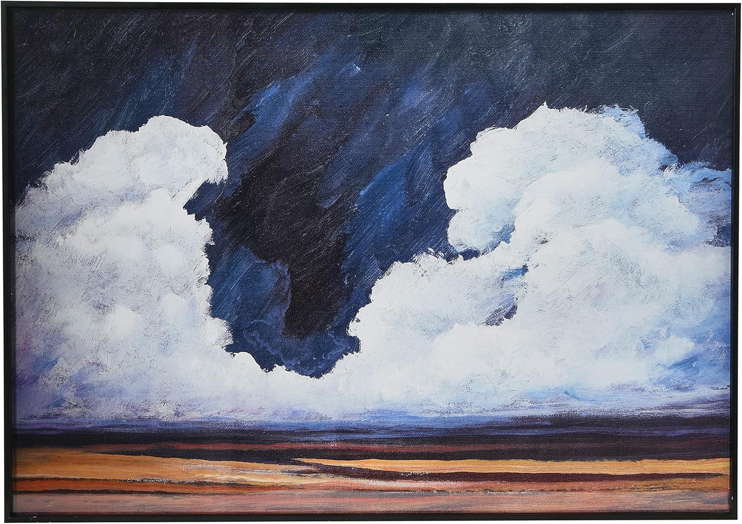 Storied Home Shoreline Landscape in Metal Frame