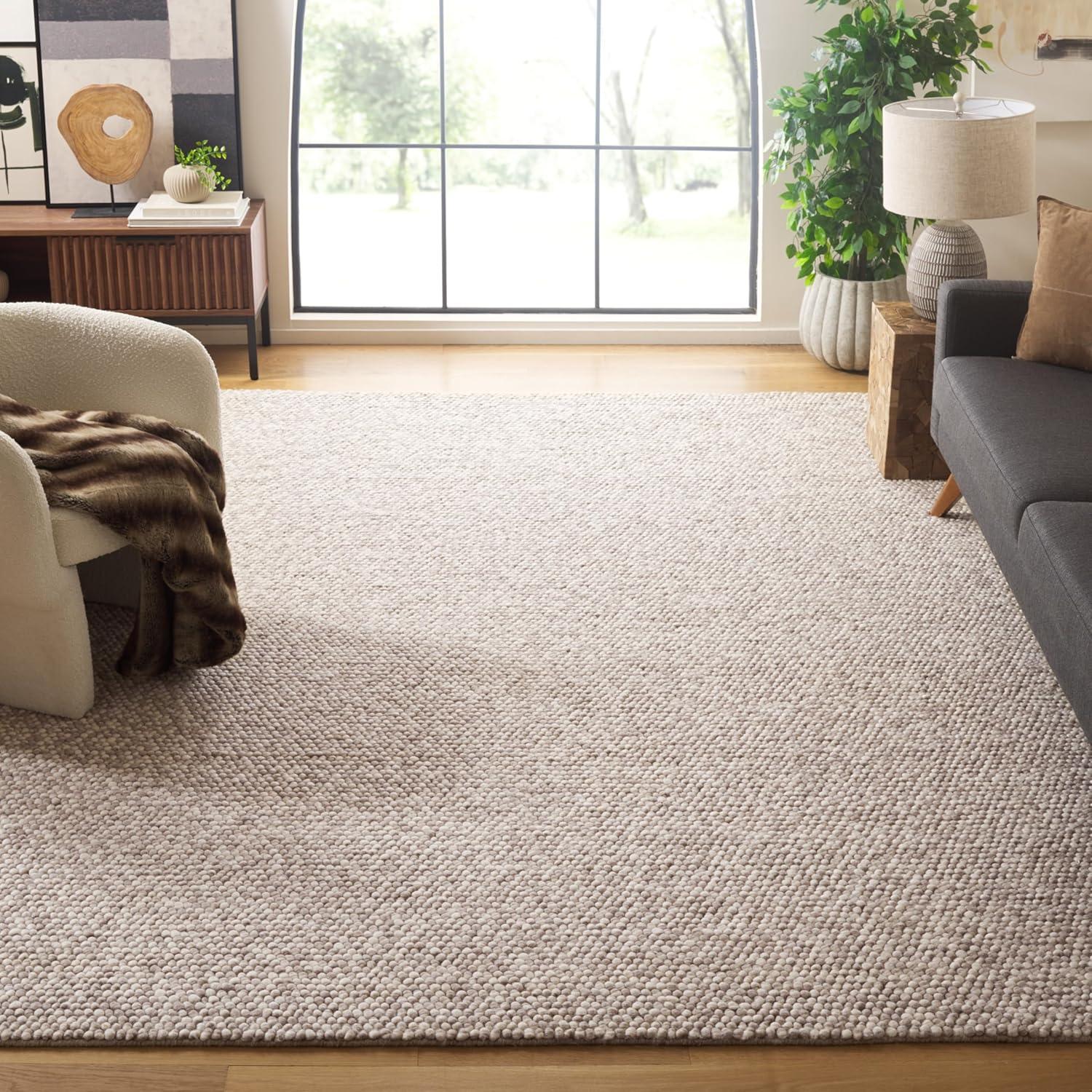 Natura Hand-Tufted Beige Area Rug