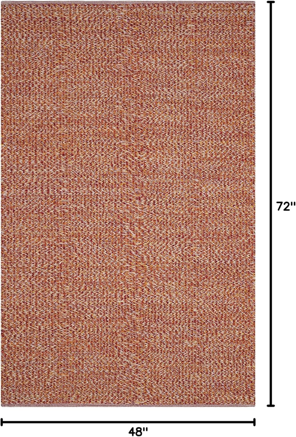 Montauk MTK602 Hand Woven Indoor Area Rug - Orange/Multi - 4'x6' - Safavieh.