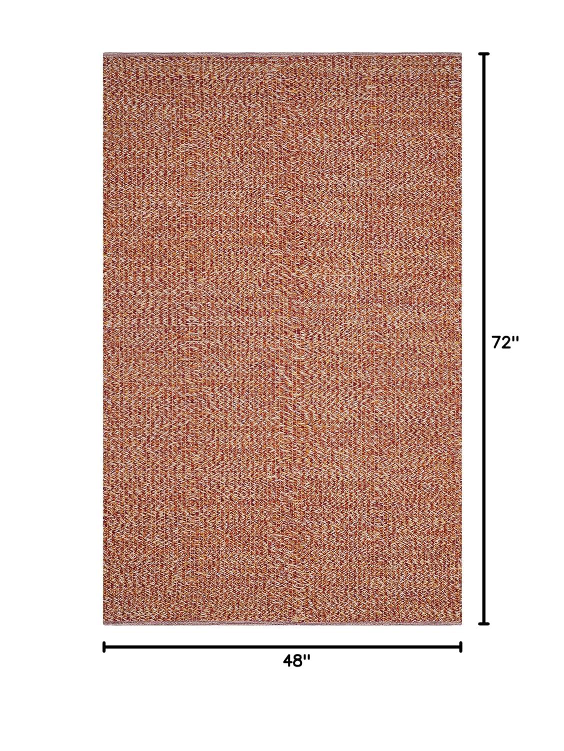 Montauk MTK602 Hand Woven Indoor Area Rug - Orange/Multi - 4'x6' - Safavieh.