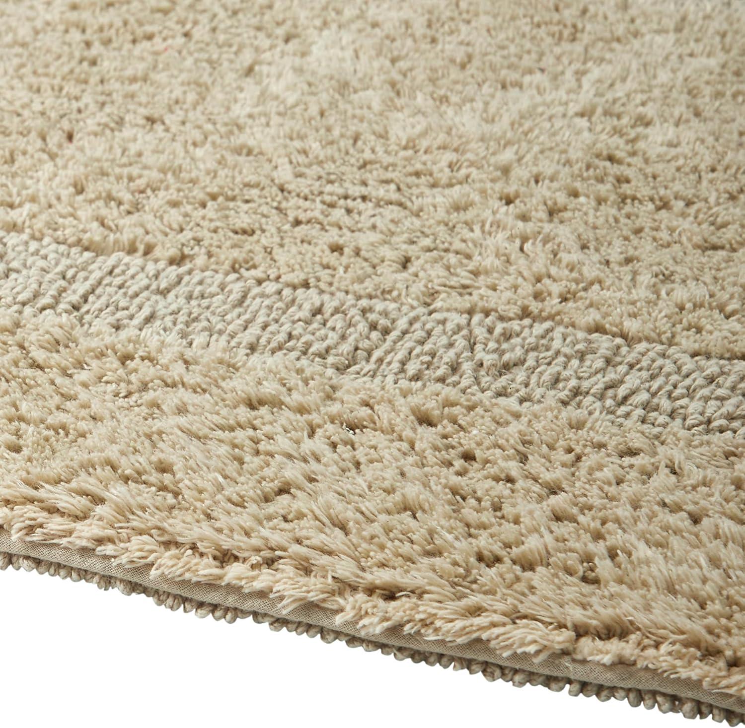 Better Trends Lux 100% Cotton Tufted Solid Reversible Bath Rug 24" x 40" Rectangle - Sand