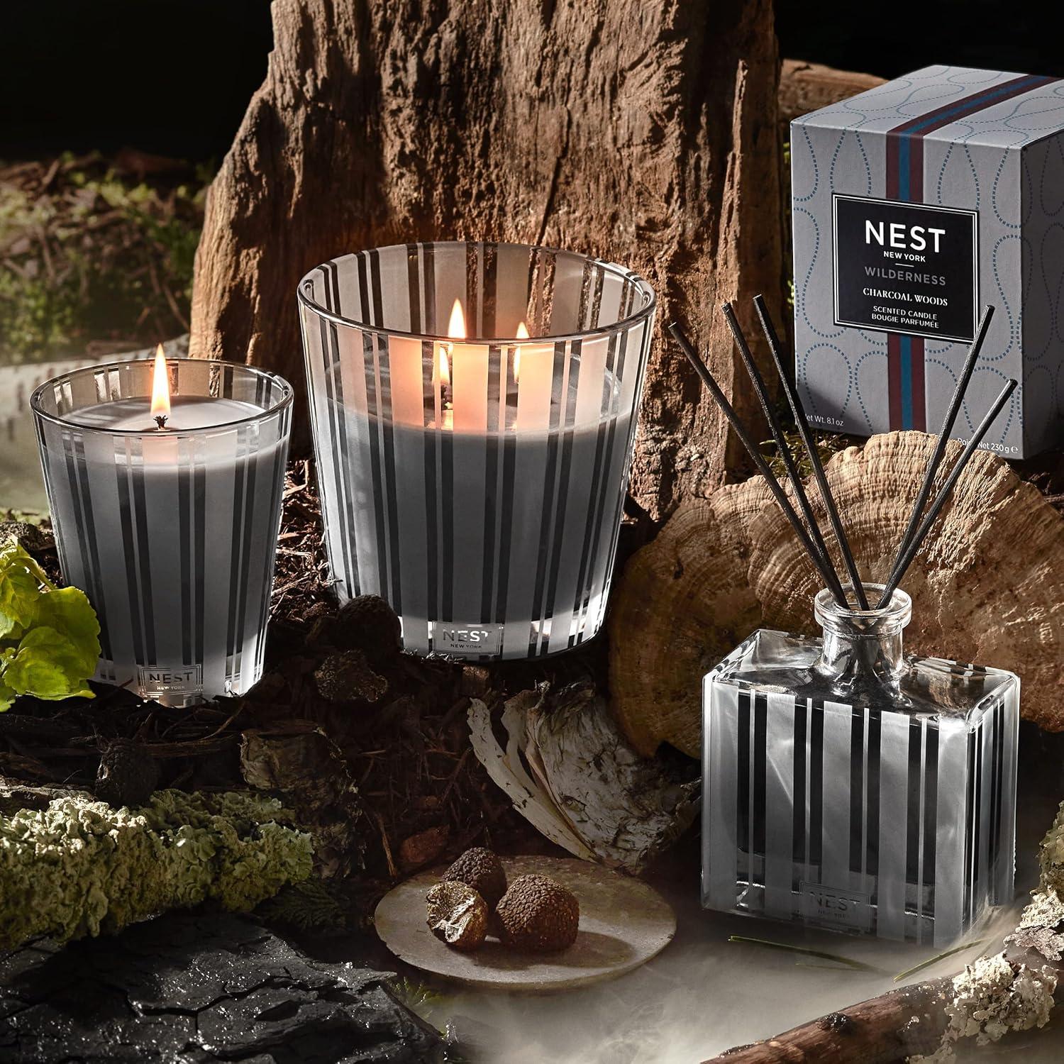 Charcoal Woods Elegance 3-Wick Scented Soy Candle