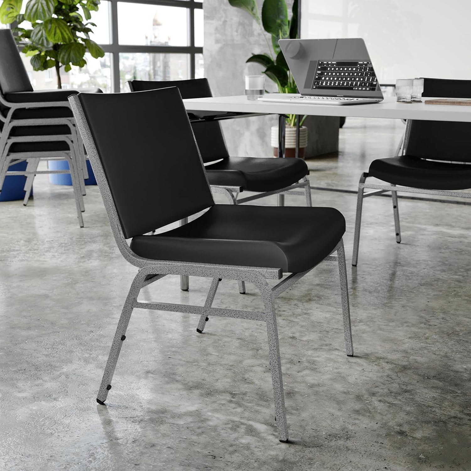 Flash Furniture Divine Multipurpose Big & Tall 1000 lb. Rated Stacking Guest Chairs for Business or Home Use (Set of 2)