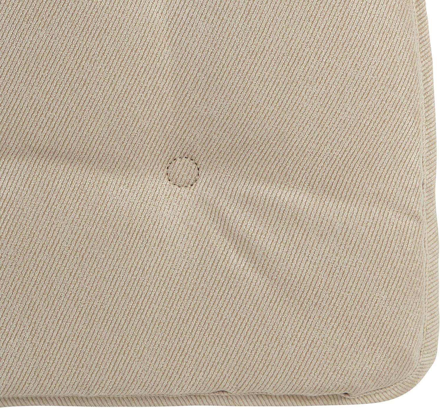 Non-Slip Tufted Chair Cushions for Dining Room, Kitchen and Office Use, U-Shaped Skid-Proof Seat Pad, 15x16 Inches, 2 Pack, Stone