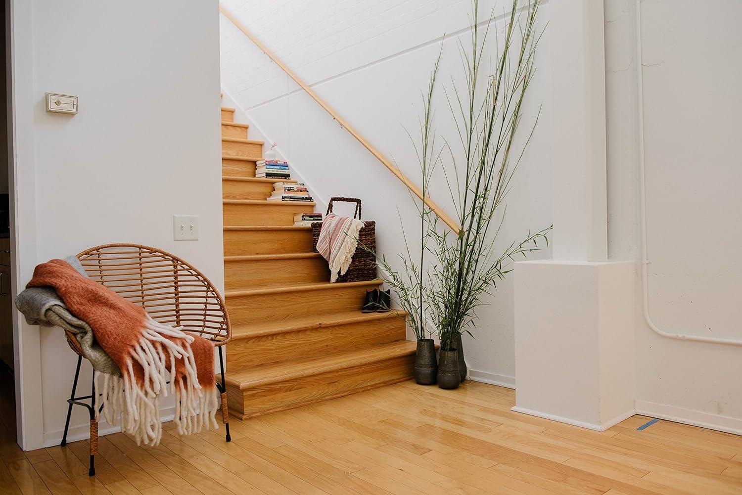 Natural Rattan Rectangular Storage Stair Basket