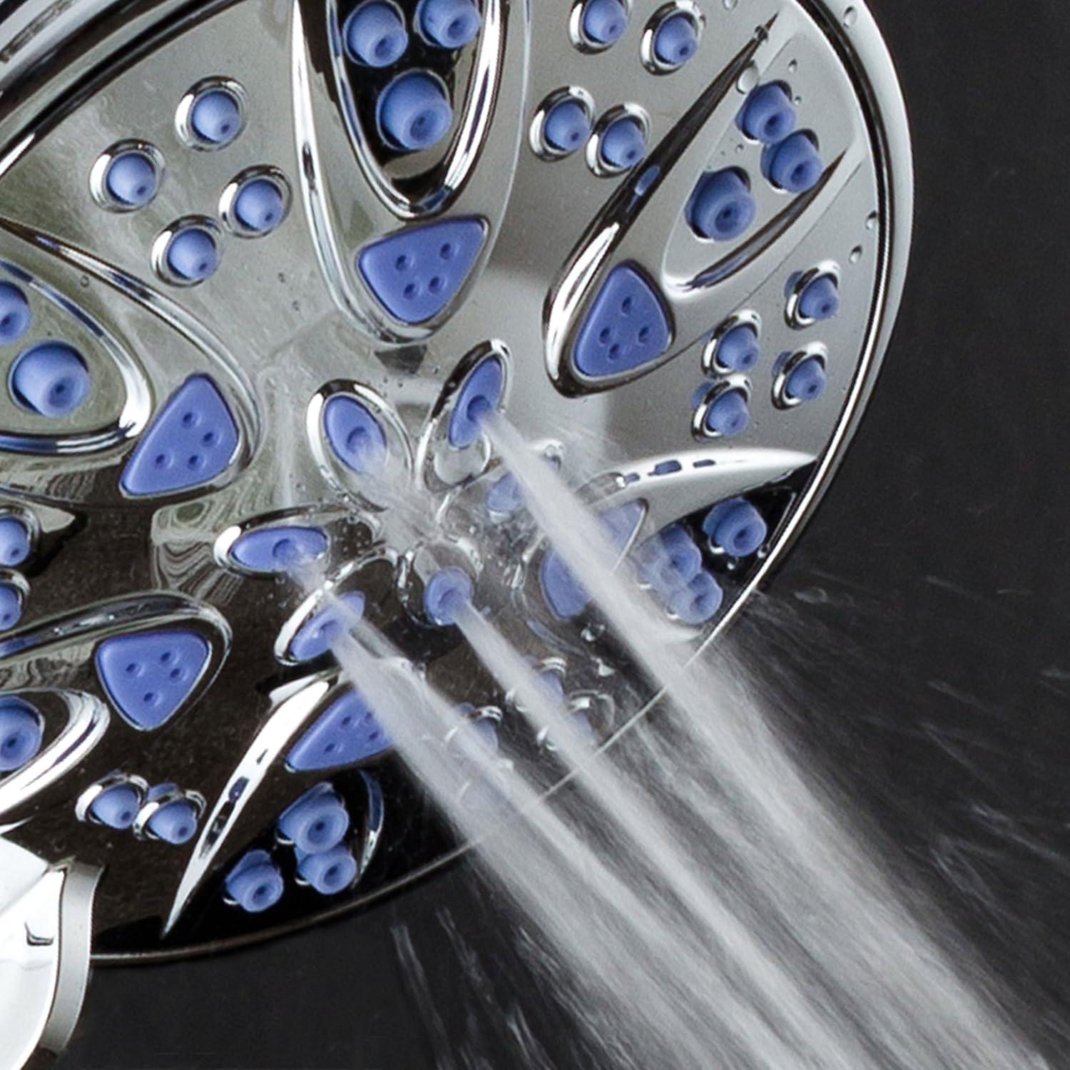 Chrome Antimicrobial 6-Setting High-Pressure Shower Head