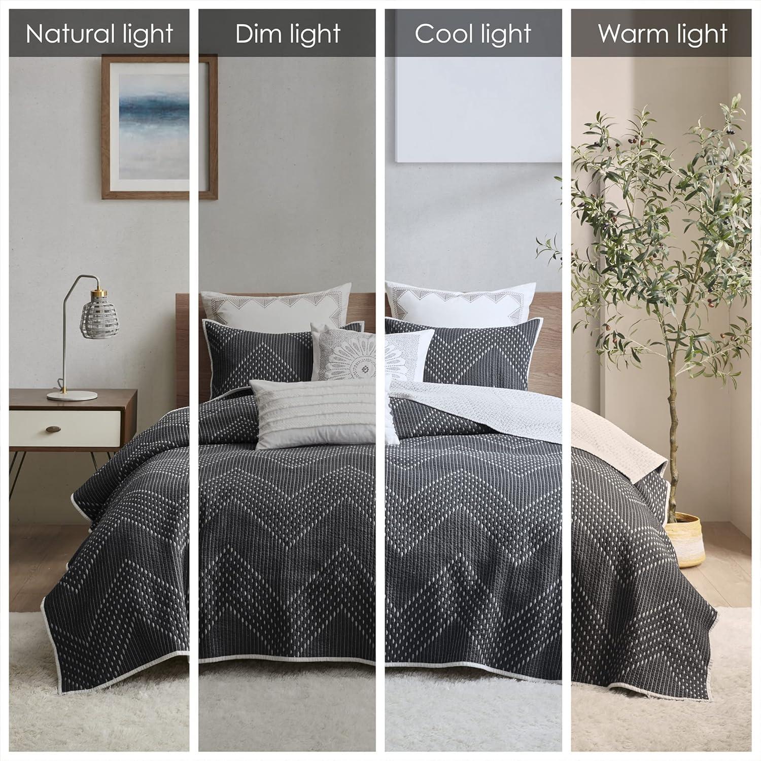 INK+IVY Pomona 3 Piece Embroidered Cotton Quilt Set