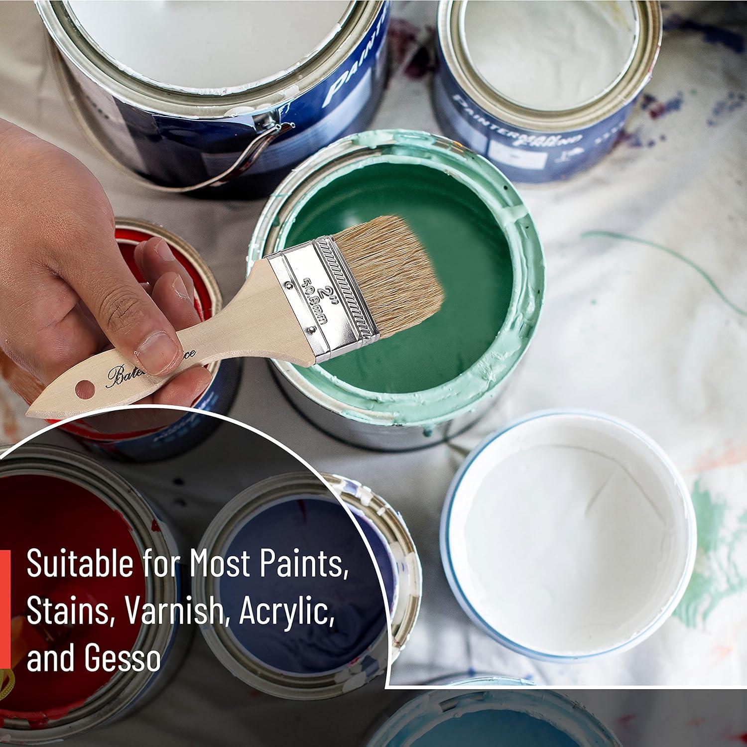 Bates- Chip Paint Brushes, 2 Inch, 9 Pack, Chip Brush, Brushes for Painting, Paint Brushes, 2 Inch Paint Brush, Stain Brushes for Wood, Natural Bristle Paint Brush, Chip Paint Brushes for Paint