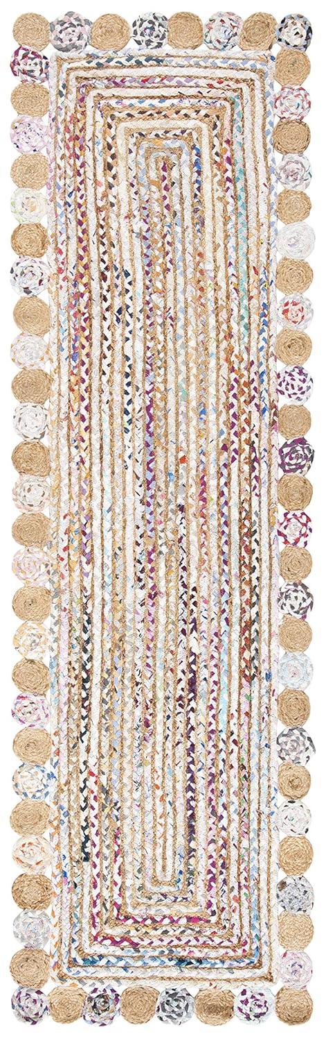 Cape Cod CAP201 Woven Indoor Runner Rug - Beige/Multi - 2'3"x12' - Safavieh