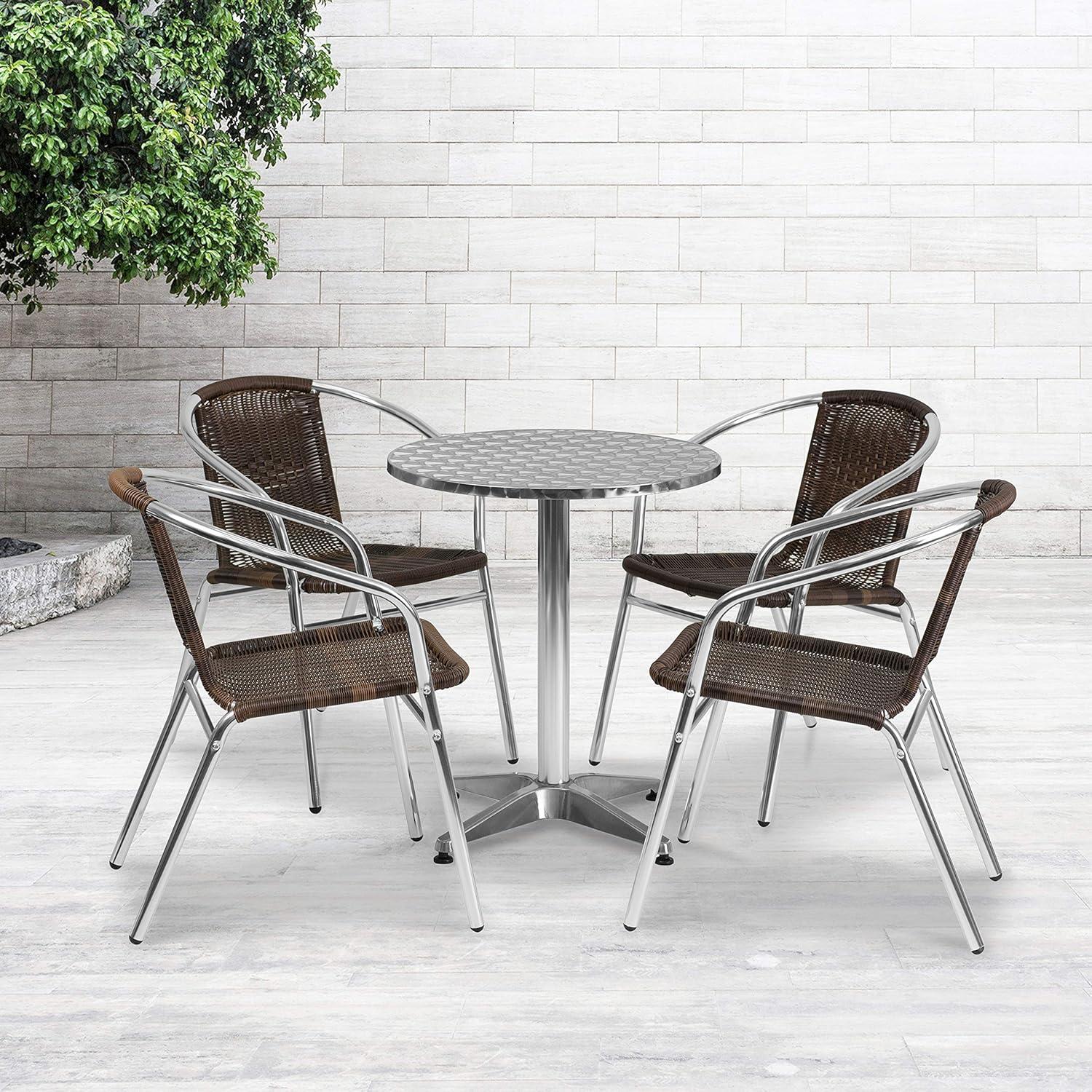 Flash Furniture Lila Round 5 Piece Dining Set