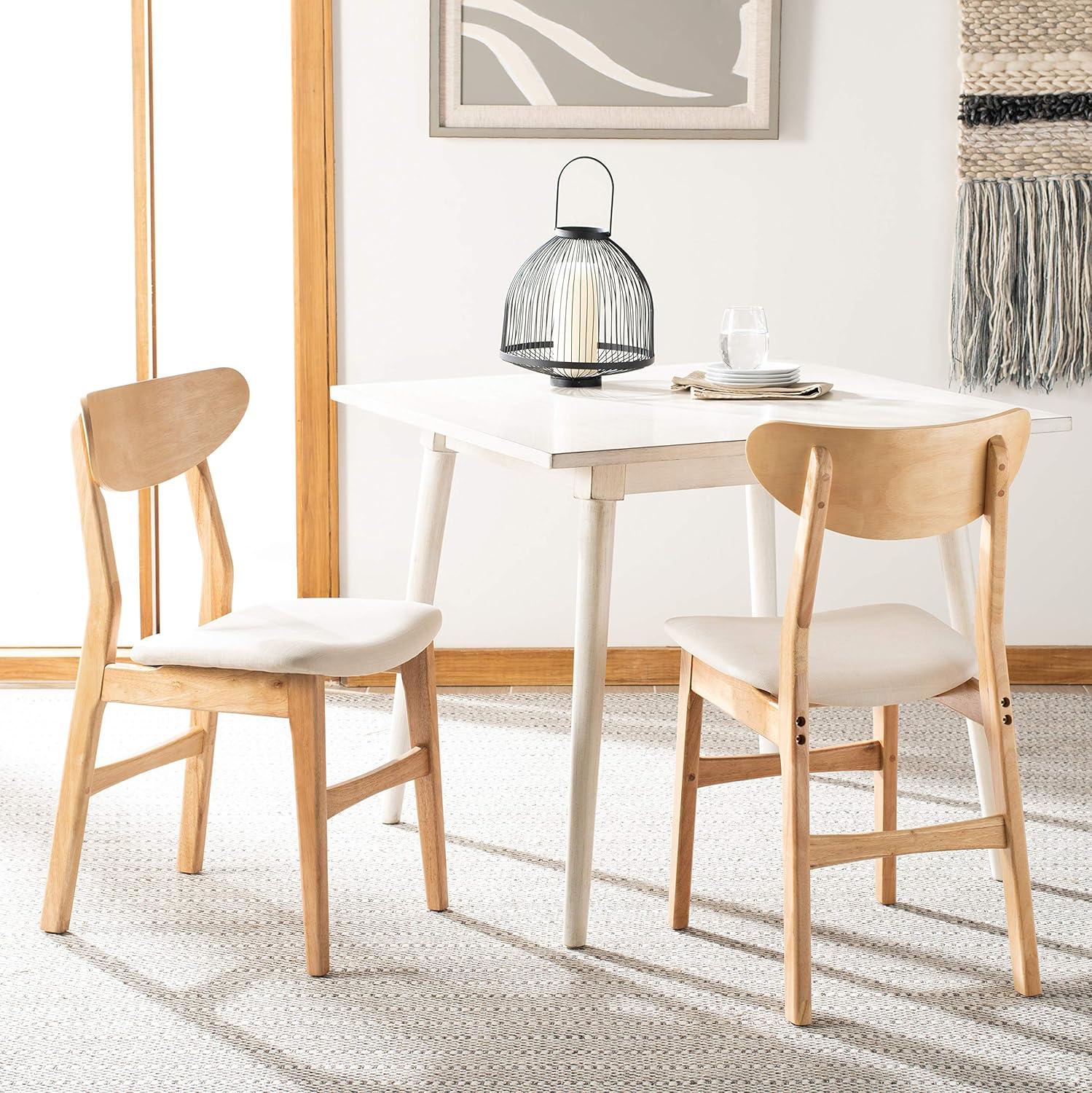 Lucca Retro Dining Chair (Set of 2) - DCH1001 - Natural/White - Safavieh