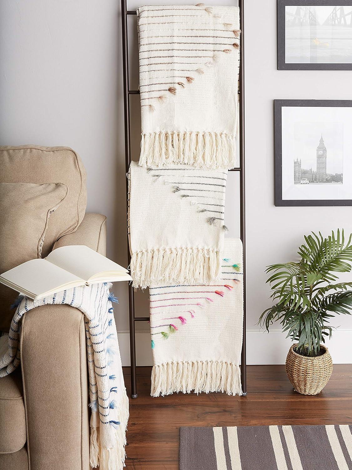 50"x60" Diamond Cut Throw Blanket Black/Gray - Design Imports