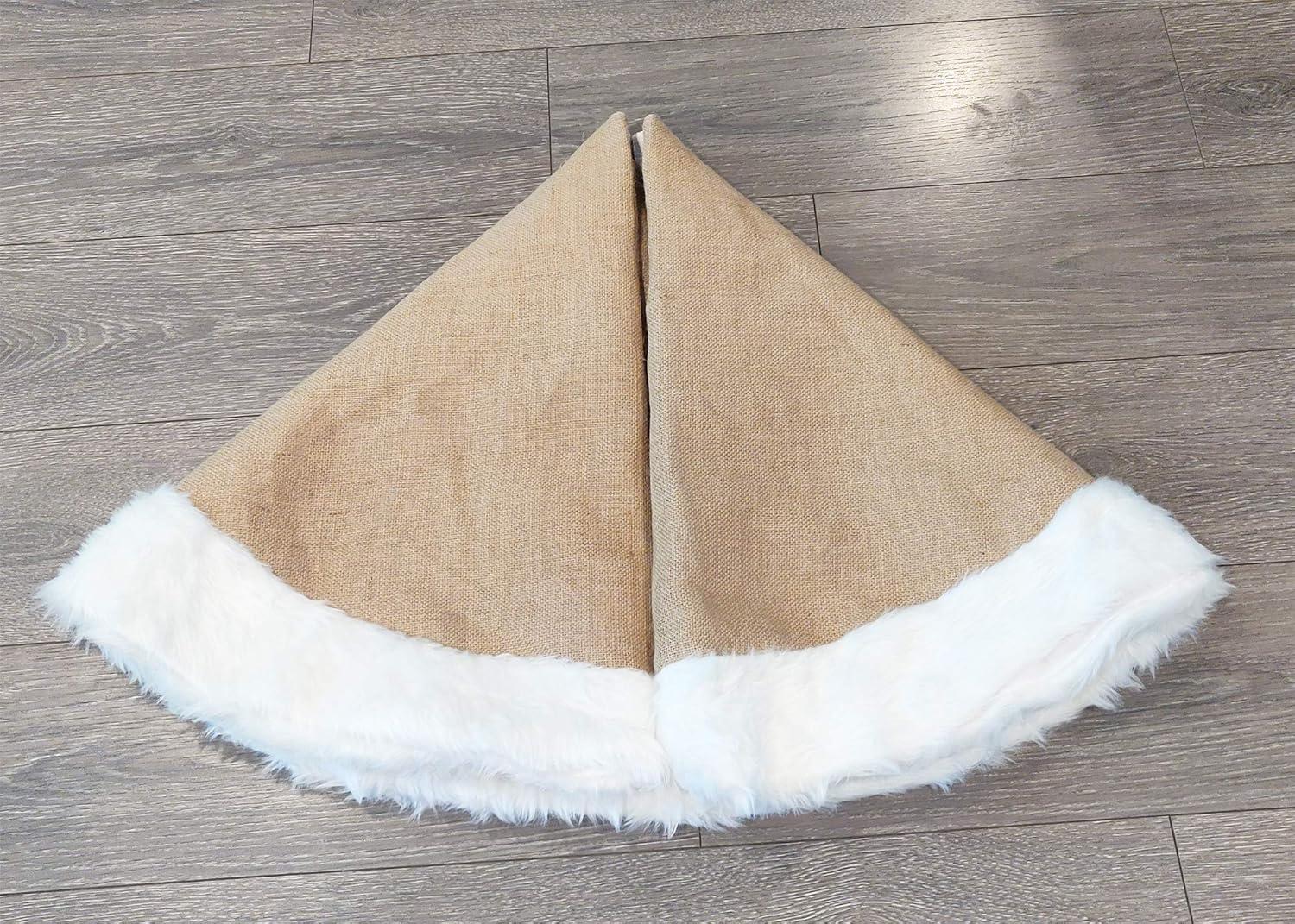 Solid Color Faux Fur Tree Skirt