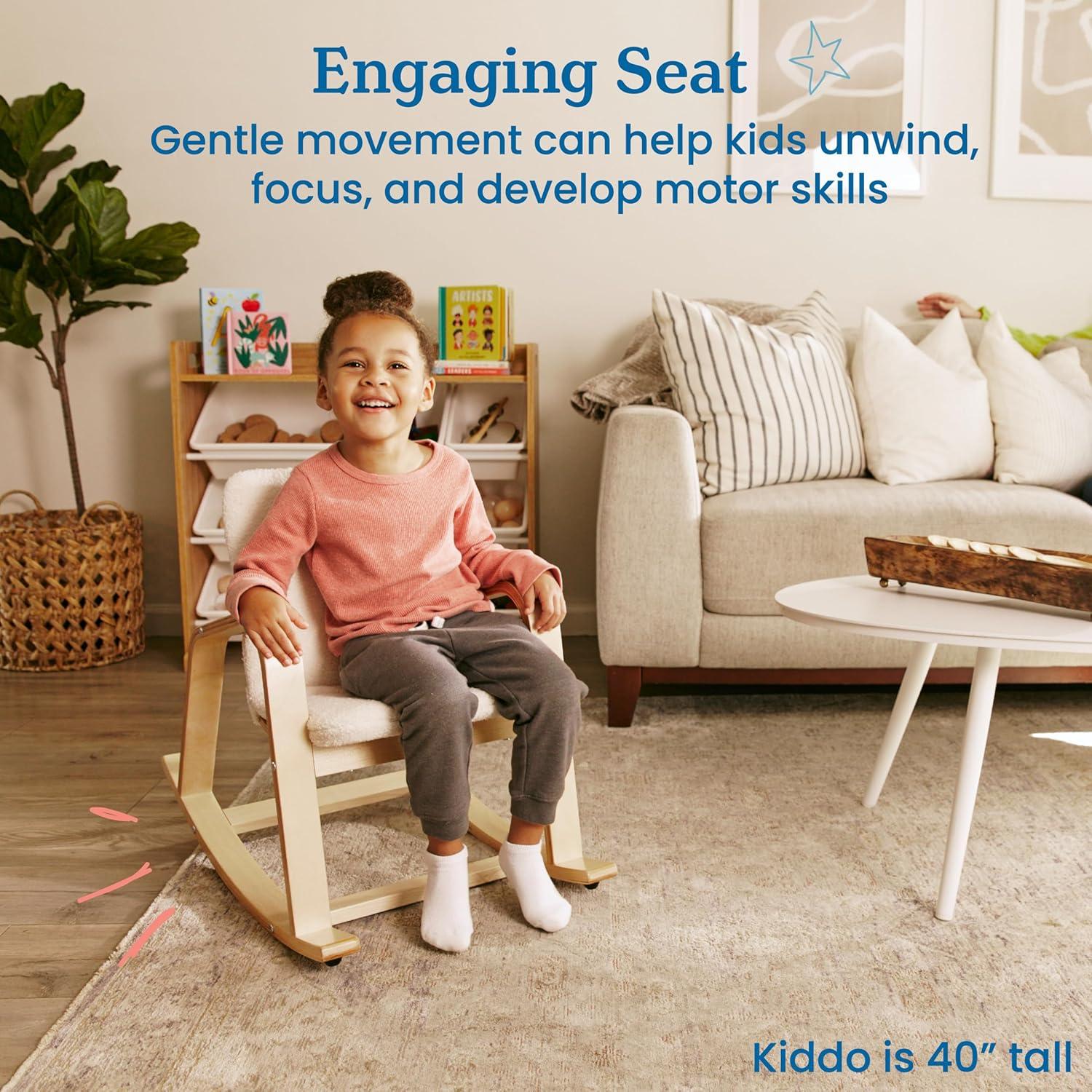 ECR4Kids Bentwood Rocking Chair with Cushion, Kids Furniture