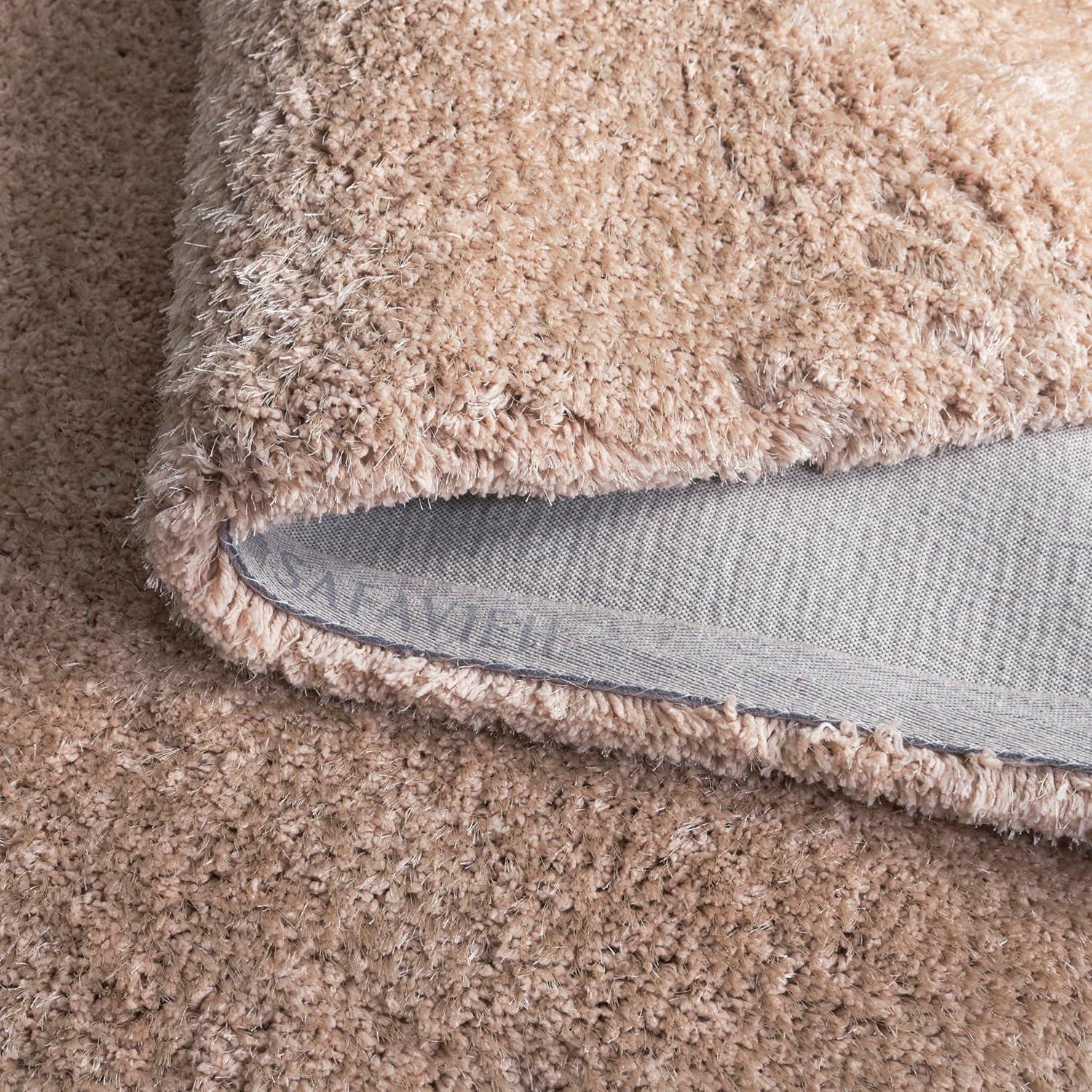 Express Shag SGE620 Hand Tufted Indoor Area Rug - Beige - 5'x8' - Safavieh