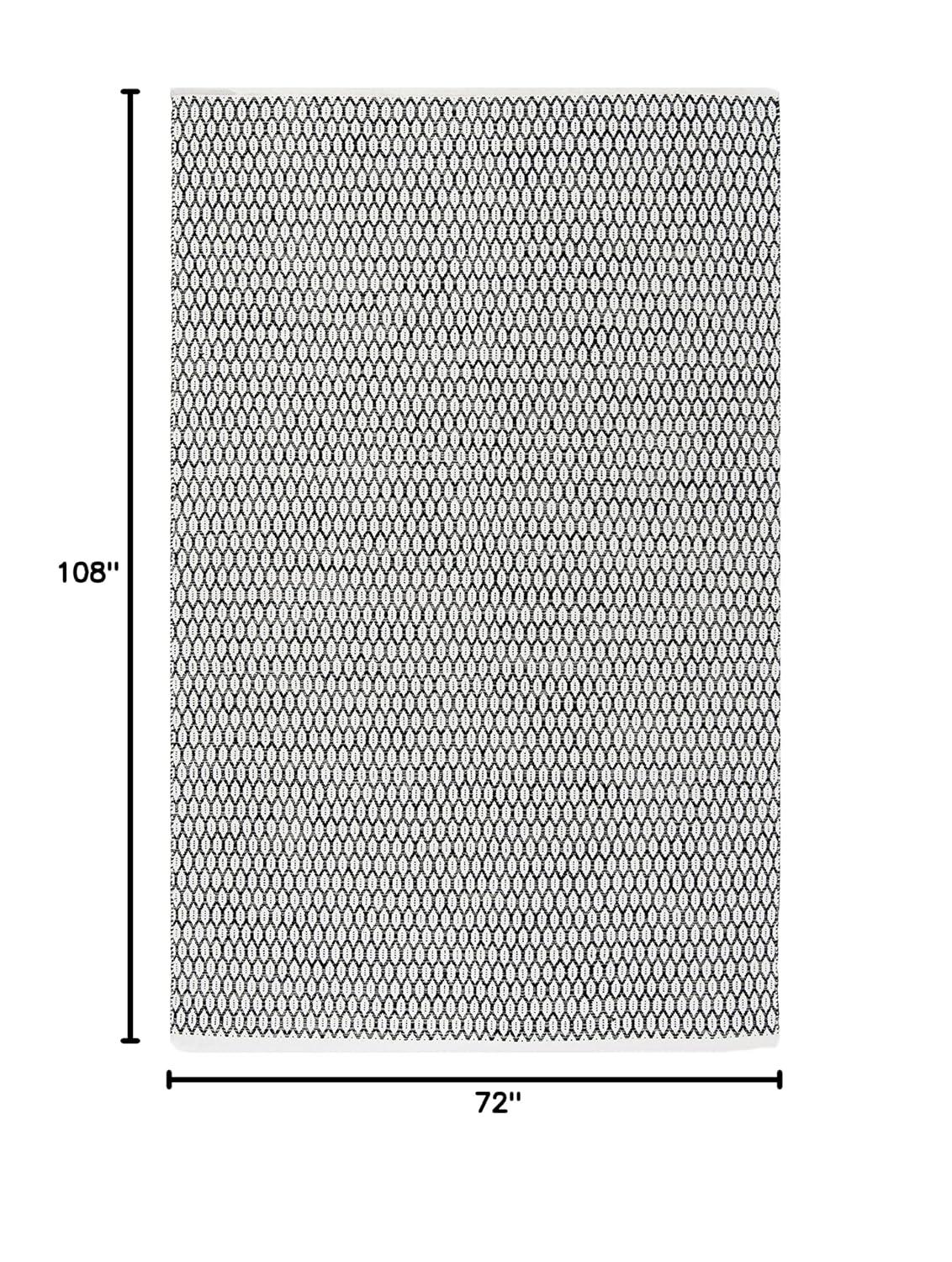 Montauk MTK608 Hand Woven Indoor Area Rug - Black/Ivory - 6'x9' - Safavieh