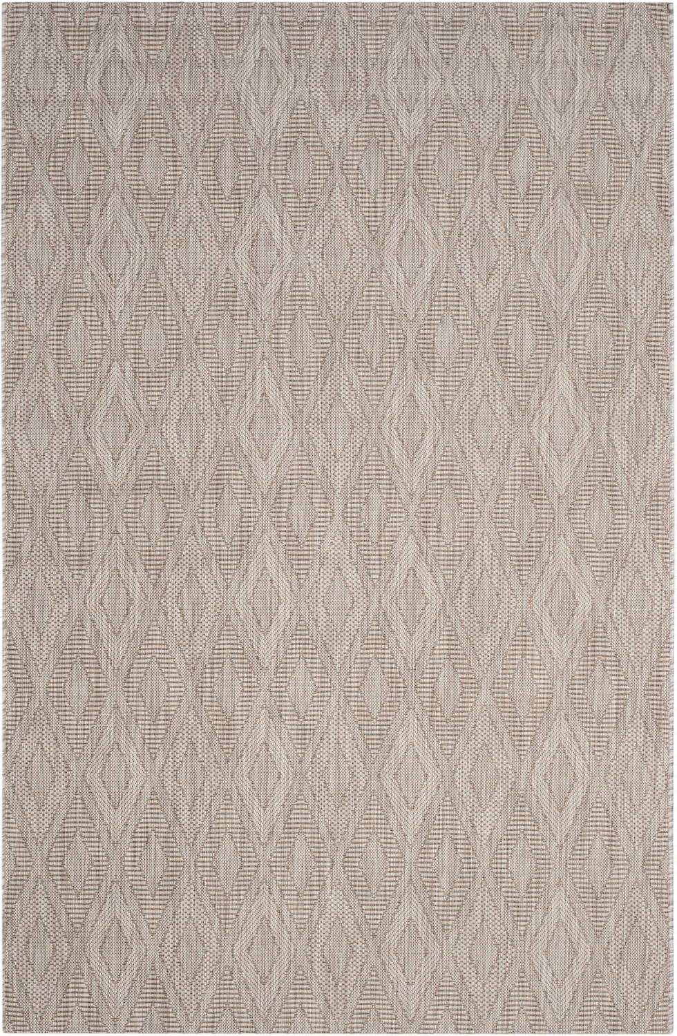 Courtyard CY8522 Power Loomed Indoor and Outdoor Area Rug - Beige/Beige - 5'3"x7'7" - Safavieh