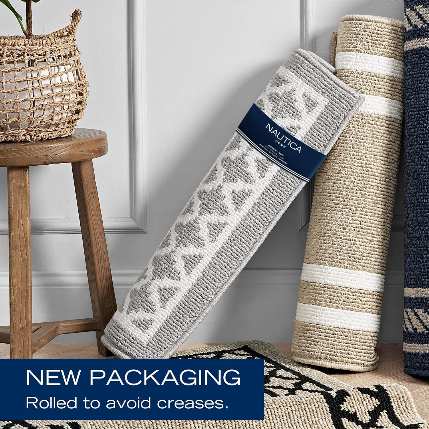 Nautica Collin Border All Loop Tufted Runner and Accent Rugs