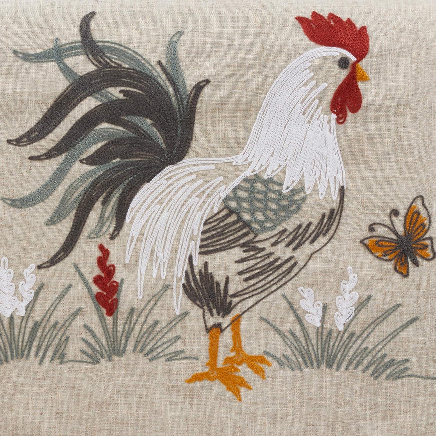 Saro Lifestyle Rooster Runner, Natural, 16" x 70"