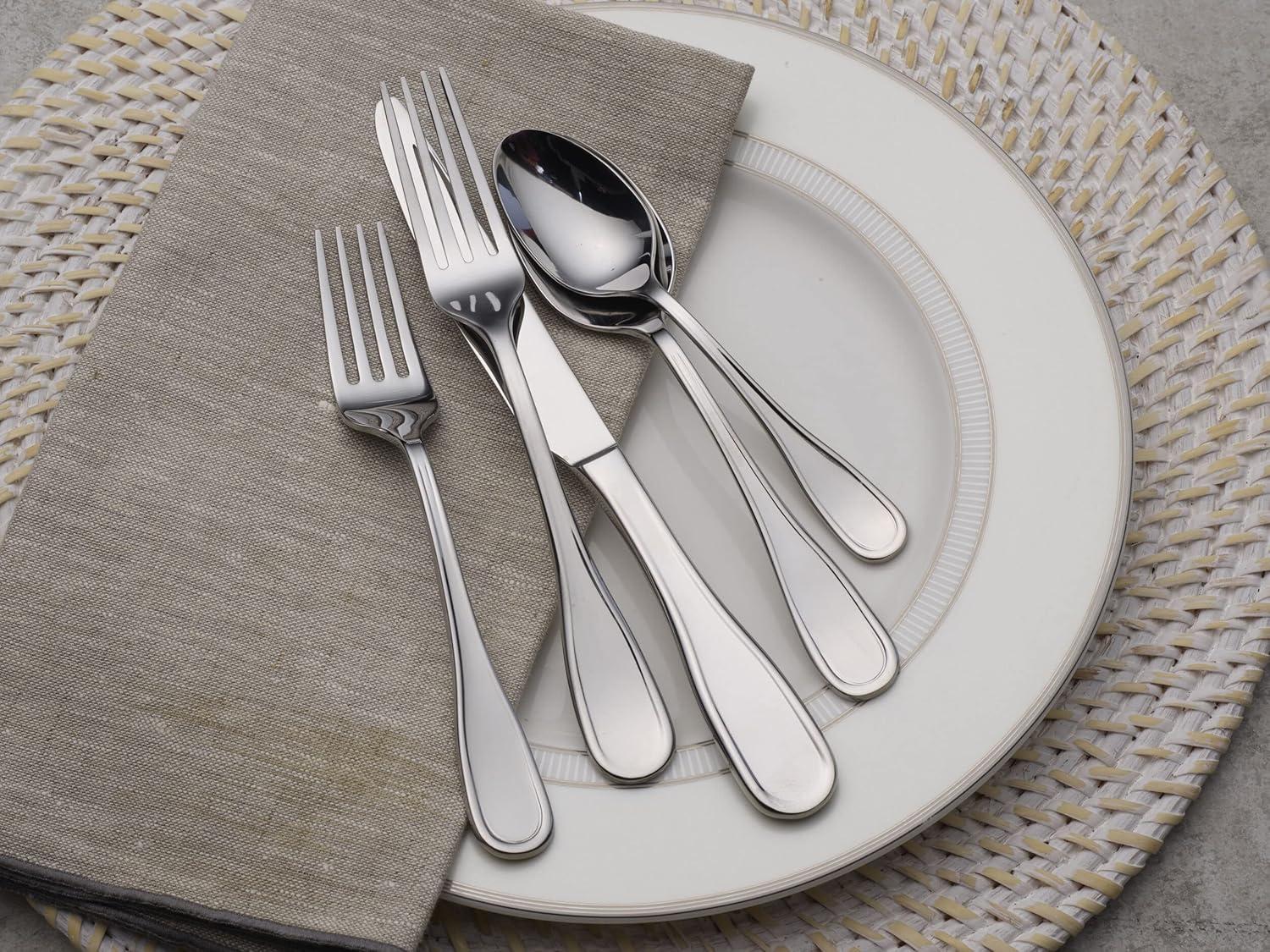 Fitz and Floyd Fitz and Floyd Everyday Bistro Classic Silverware 45piece service for eight, Gray